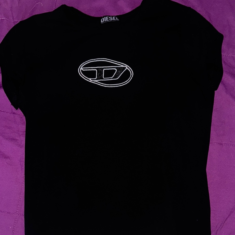 Diesel Black T-Shirt with White Logo